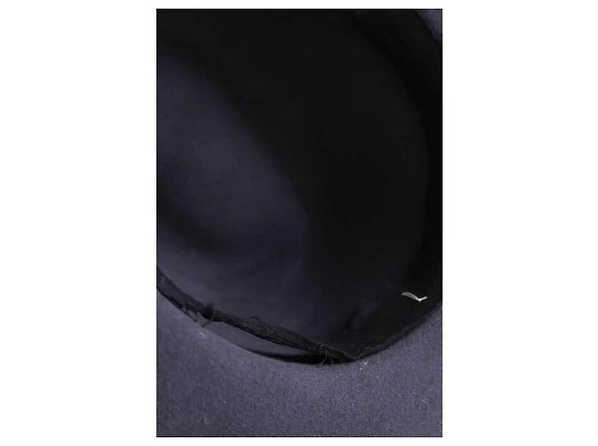 Cappello Panama Maison Michel in lana antracite Grigio antracite - vista 4
