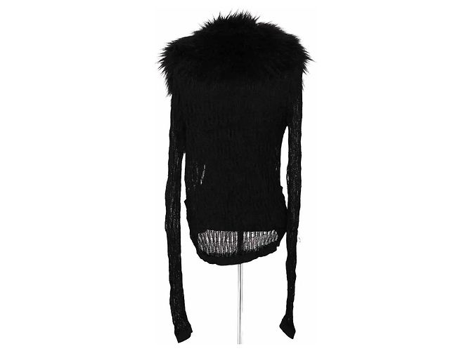 Autre Marque Chaleco Saint Laurent de algodón negro - vista 4