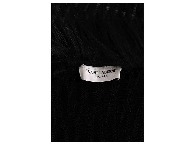 Autre Marque Chaleco Saint Laurent de algodón negro - vista 5