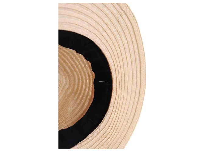 Cappello Panama Maison Michel beige in vimini - vista 4
