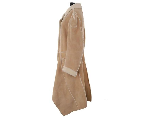 Cappotto Dior in camoscio beige - vista 3