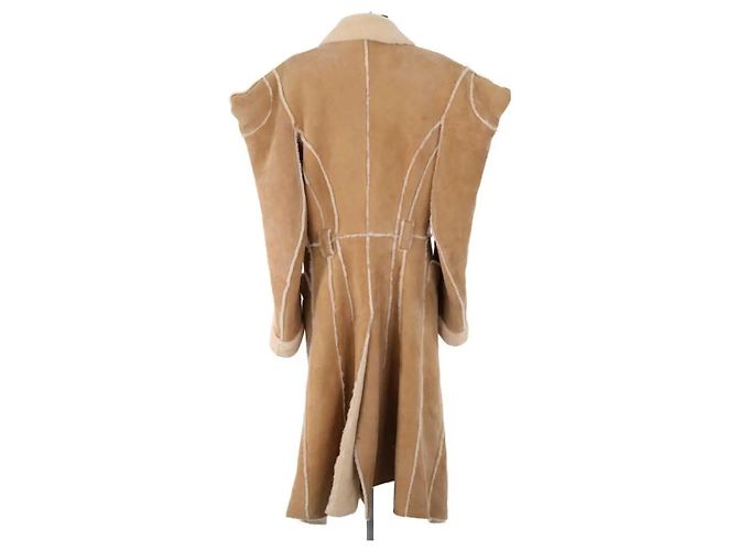 Cappotto Dior in camoscio beige - vista 4