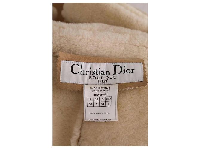 Cappotto Dior in camoscio beige - vista 6