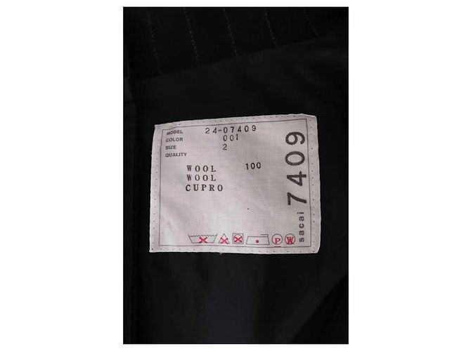Sacai Black Wool Blazer - view 5