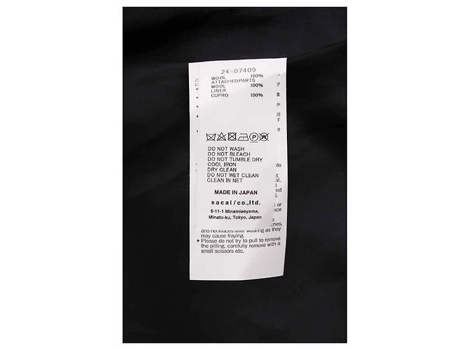 Sacai Black Wool Blazer - view 6