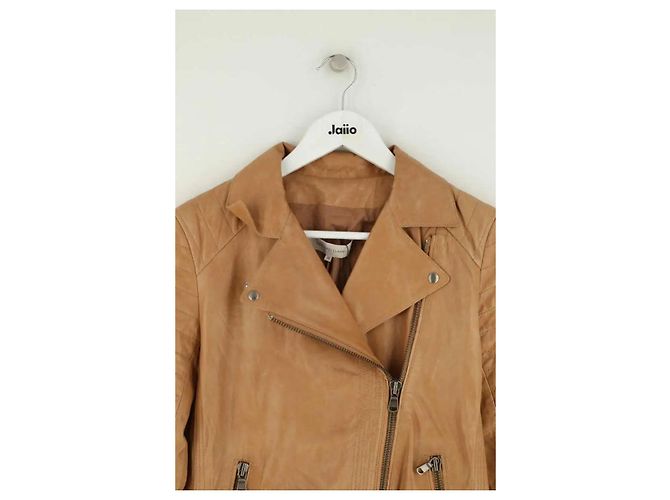 Giacca in pelle beige Gerard Darel - vista 2