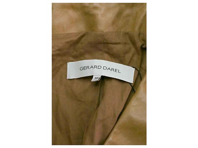 Giacca in pelle beige Gerard Darel - vista 4