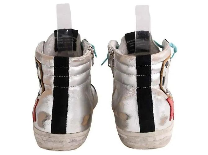 Golden Goose Sneaker Silber Leder Größe 40 - Ansicht 2