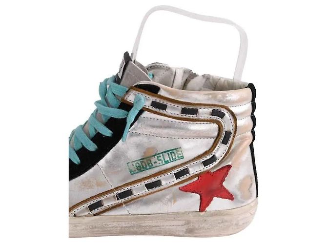 Golden Goose Sneaker Silber Leder Größe 40 - Ansicht 5