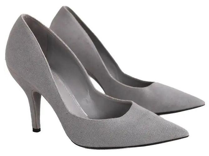 Tacchi Louis Vuitton Grigio in Tessuto Taglia 39 - vista 3
