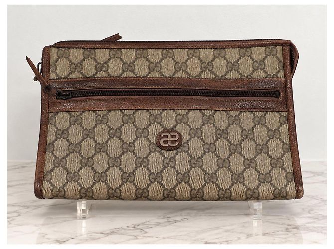 Gucci Plus vintage – Pochette GG monogram – 28 × 18 cm Marrone Monogramma - vista 2