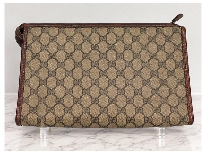 Gucci Plus vintage – Pochette GG monogram – 28 × 18 cm Marrone Monogramma - vista 3