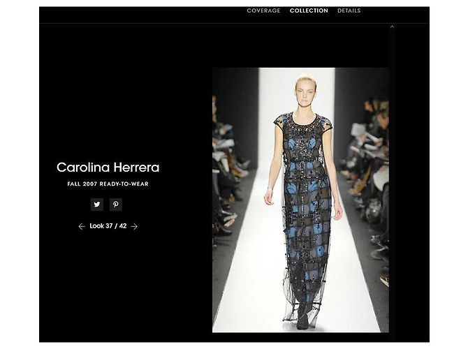 Abito da sera lungo Carolina Herrera con perline - vista 16