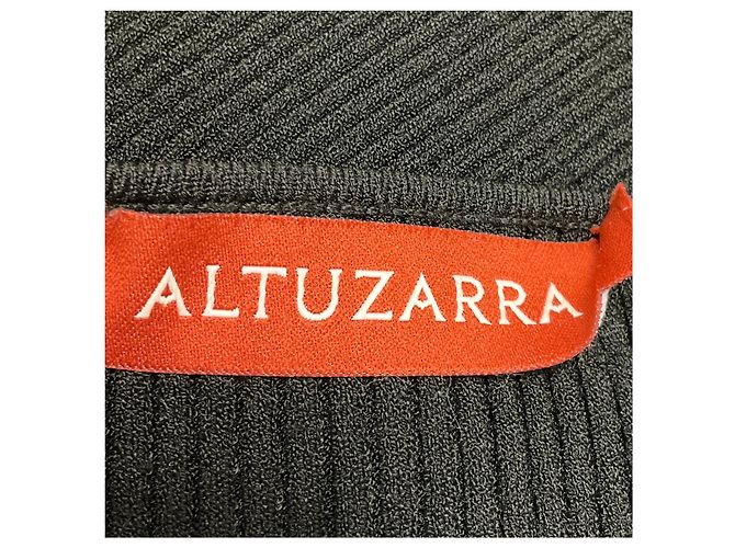 Vestido midi de punto acanalado de manga larga Altuzarra Black Negro - vista 4