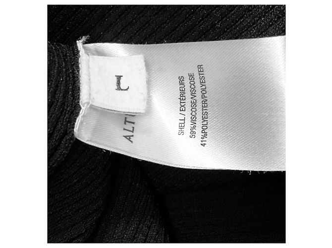 Vestido midi de punto acanalado de manga larga Altuzarra Black Negro - vista 5