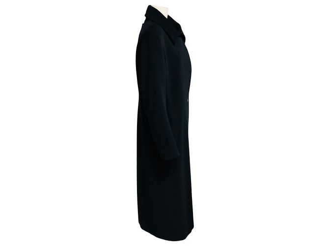 Casaco longo Max Mara em lã e angora preto - vista 2