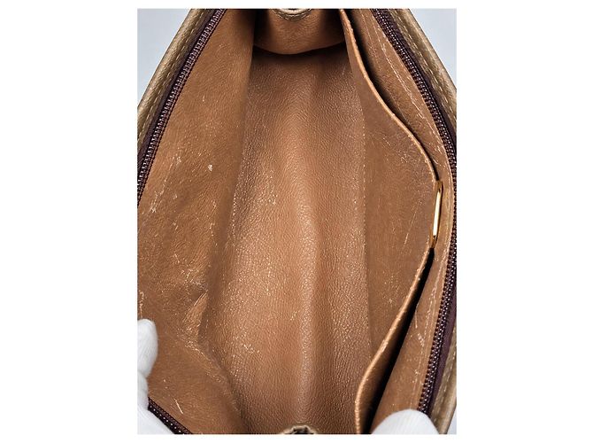 Gucci Vintage – Pochette GG Monogram in tela e pelle marrone – Unisex - vista 10