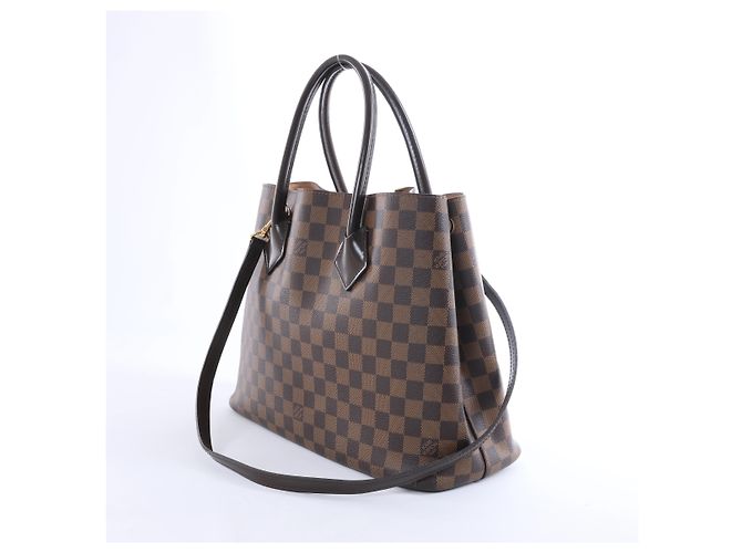 Borsa a mano 2Way Louis Vuitton Kensington Damier Ebene in Marrone N41435 Beige - vista 4