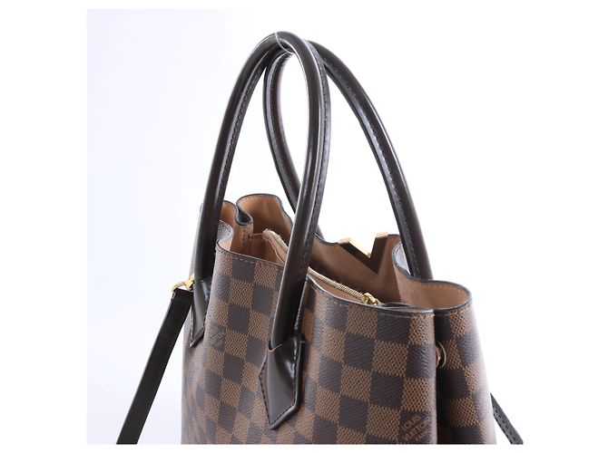 Borsa a mano 2Way Louis Vuitton Kensington Damier Ebene in Marrone N41435 Beige - vista 5
