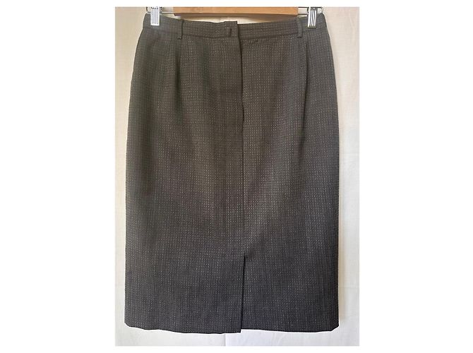 Falda Antonio Fusco de lana gris - vista 4