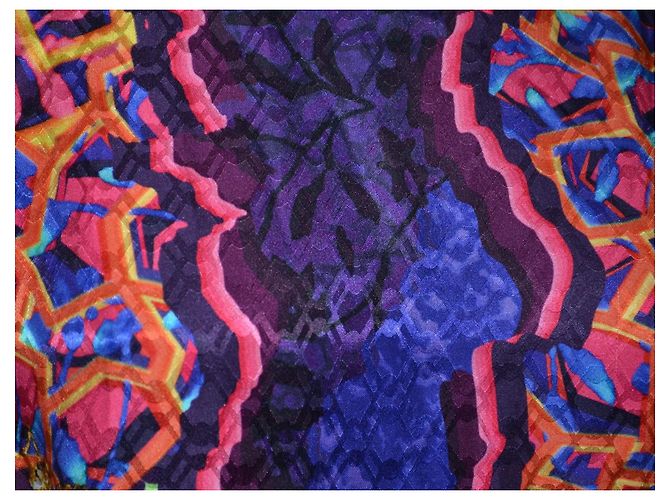 Peter Pilotto Seidenkleid mit abstraktem Print Braun Pink Blau Mehrfarben Orange Lila - Ansicht 3