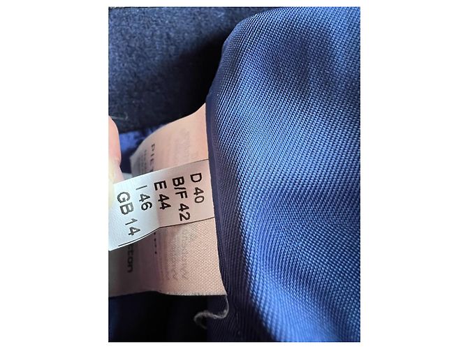 Autre Marque Pietro Filipi Abrigo Duffle azul marino de lana - vista 6