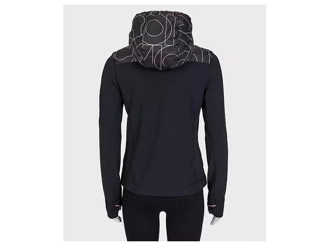 Moncler Black Printed Hooded Down Puffer Jacket - Size M Pre-owned - view 3