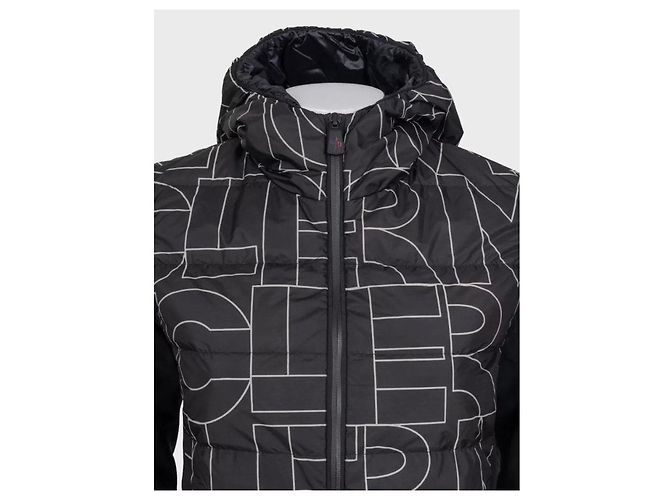 Moncler Black Printed Hooded Down Puffer Jacket - Size M Pre-owned - view 4