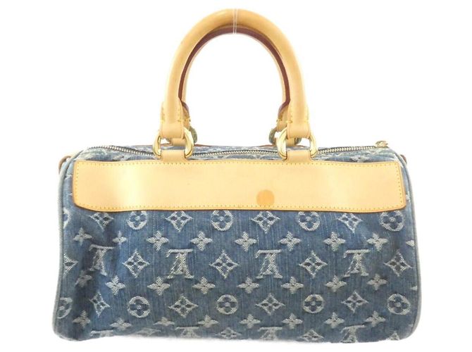 Borsa Boston Louis Vuitton Monogram Denim Neo Speedy Blu Monogramma - vista 2