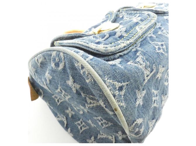 Borsa Boston Louis Vuitton Monogram Denim Neo Speedy Blu Monogramma - vista 3