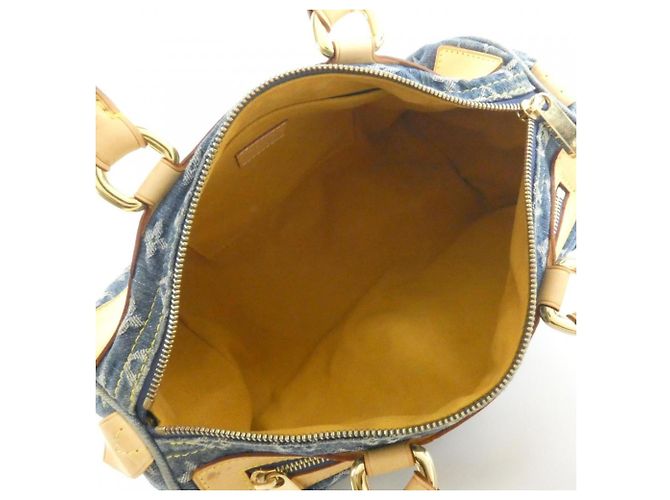 Borsa Boston Louis Vuitton Monogram Denim Neo Speedy Blu Monogramma - vista 7
