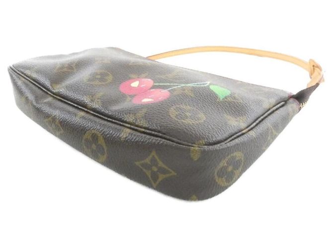 Louis Vuitton Monogram Cherry Pochette Accessoires Marrone Monogramma - vista 3