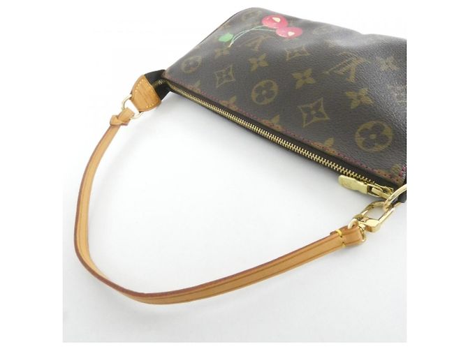 Louis Vuitton Monogram Cherry Pochette Accessoires Marrone Monogramma - vista 4