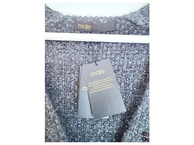 Maje Cardigan mit Pailletten Grau - Ansicht 2