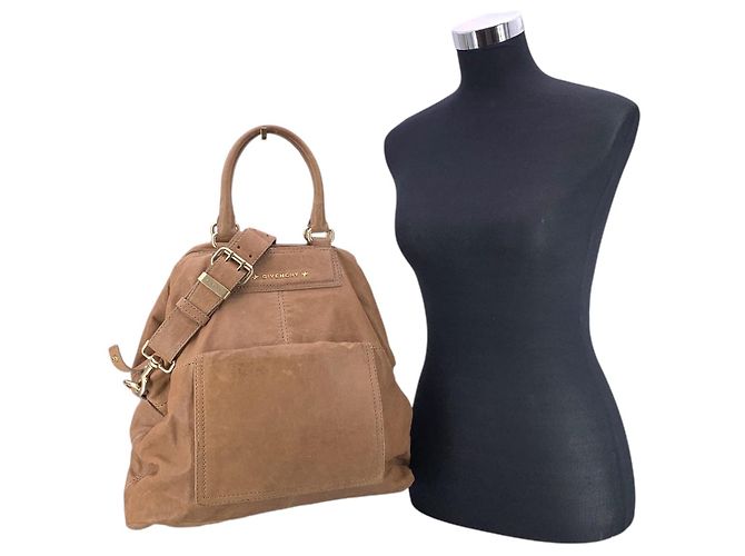 Givenchy Pandora 2 Way Handtasche aus Leder in Tan Beige mit Riemen - Ansicht 3