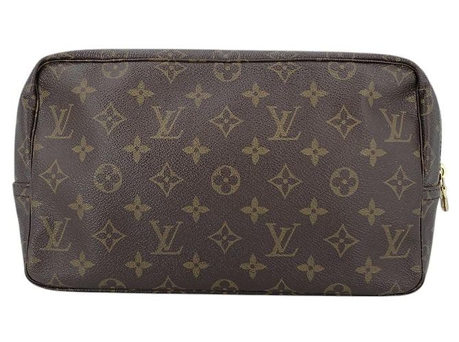 Louis Vuitton Borsa a Mano Vintage Monogram Canvas Trousse Toilette 28 Marrone - vista 3