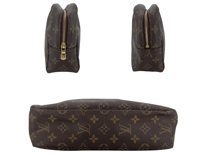 Louis Vuitton Borsa a Mano Vintage Monogram Canvas Trousse Toilette 28 Marrone - vista 4