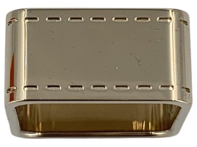Ring Hermès Anneau à foulard Caleche Hermes en métal ton or clair Doré - vue 4