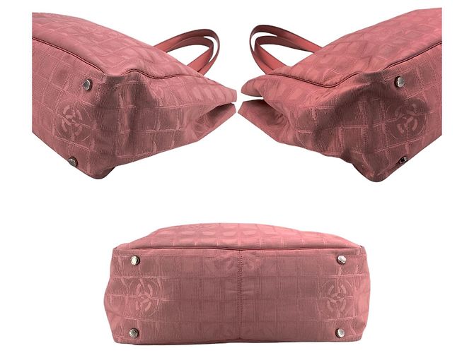 Chanel Sac à main cabas Vintage Pink Nylon New Travel Line - vue 4
