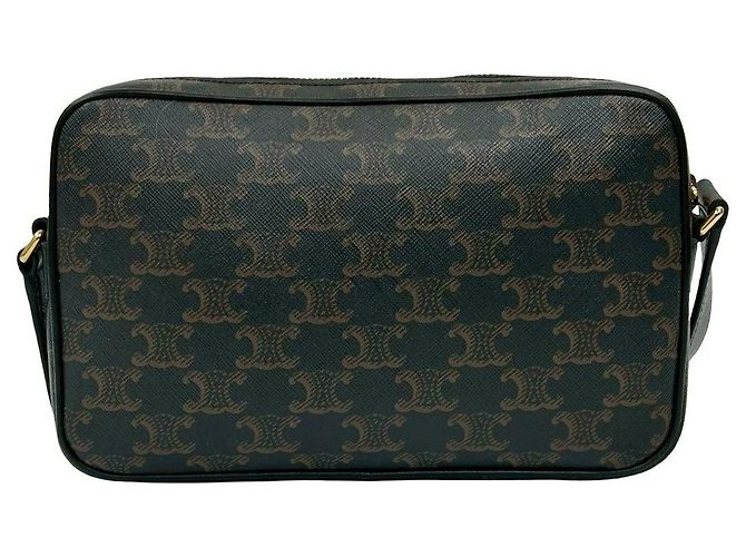 Céline Bolsa de Ombro em Couro Celine Triomphe Marrom - vista 5
