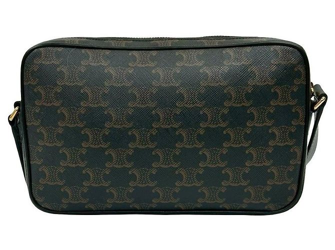 Céline Bolsa de Ombro em Couro Celine Triomphe Marrom - vista 6