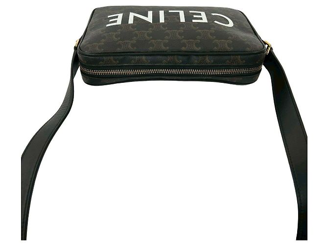 Céline Bolsa de Ombro em Couro Celine Triomphe Marrom - vista 7