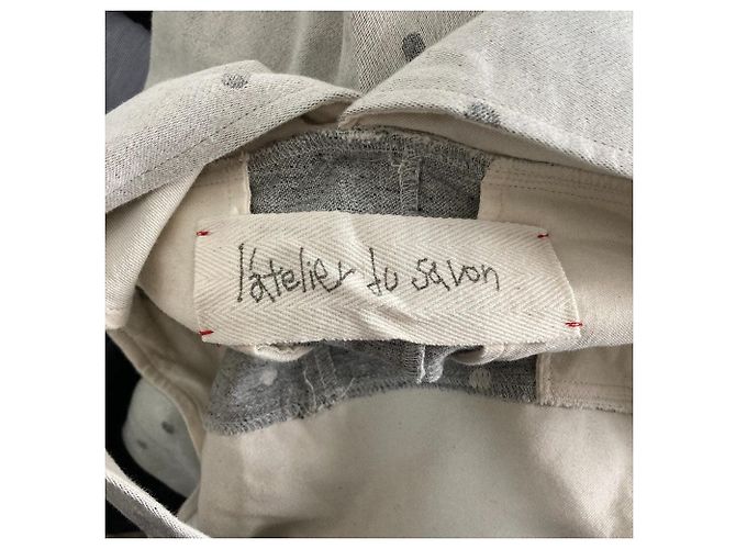 Autre Marque l’atelier du savon Dot Salopette Skirt Castaño Gris - vista 5
