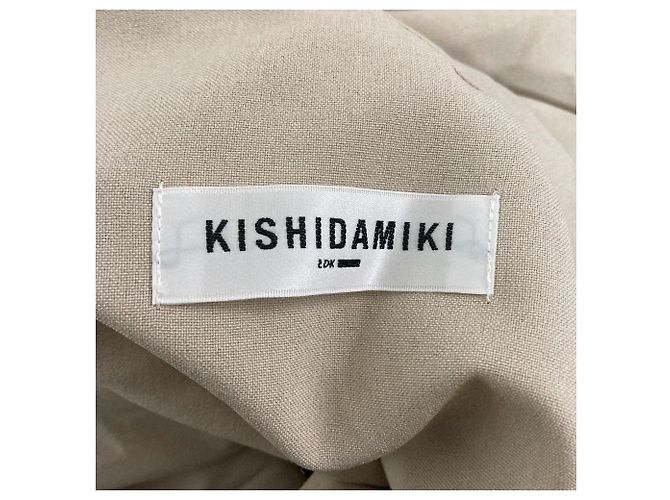 Autre Marque Vestido One Shoulder Kishidamiki Beige - vista 3