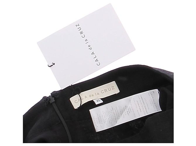 Autre Marque Gonna maxi nera con ricami Nero - vista 5