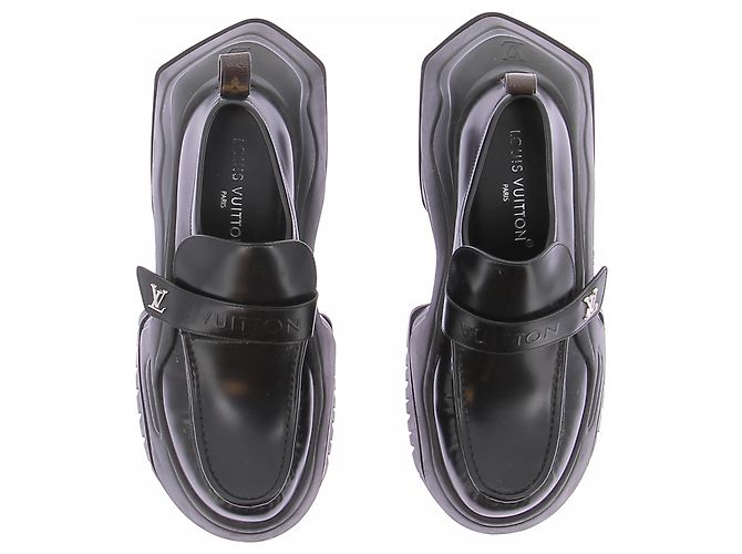 Louis Vuitton Mocassini in pelle nera Nero - vista 4