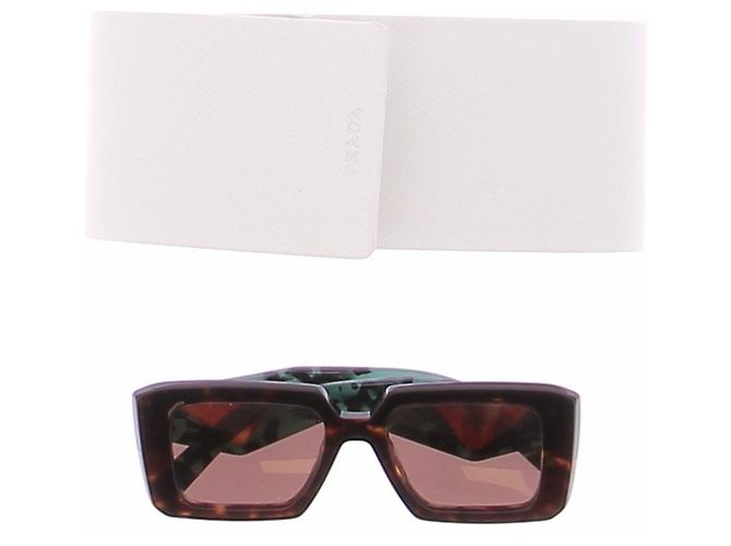 Prada Gafas de sol cuadradas verdes - vista 7
