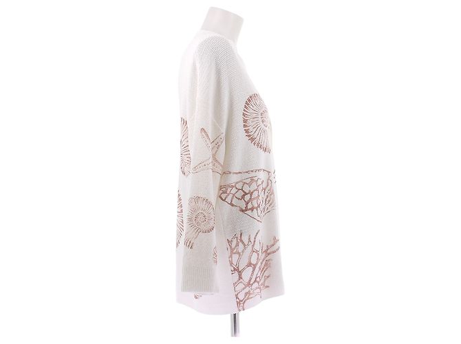 Marc Cain Langer Cardigan, in Deutschland gestrickt Beige - Ansicht 3