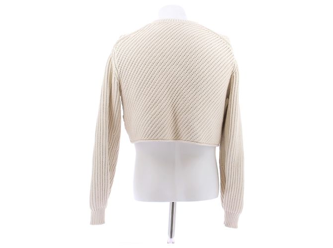 Acne Kurzer Strickpullover in Beige - vista 2