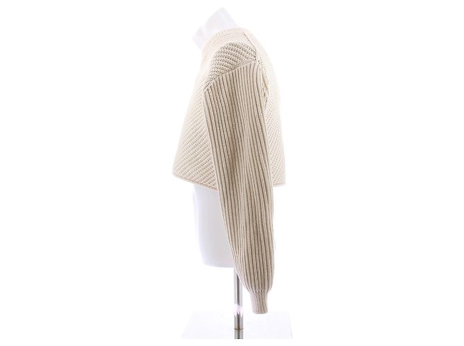 Acne Kurzer Strickpullover in Beige - vista 4